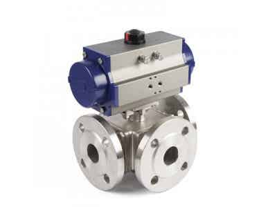 弗雷西 三通法蘭球閥 氣動(dòng)球閥圖1