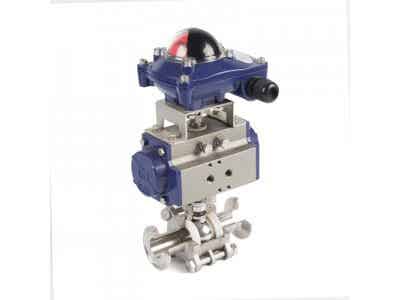 弗雷西 氣動卡箍球閥 衛生級球閥圖1