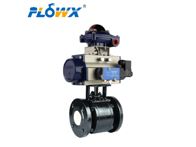 單作用彈簧復(fù)位氣動陶瓷球閥圖1